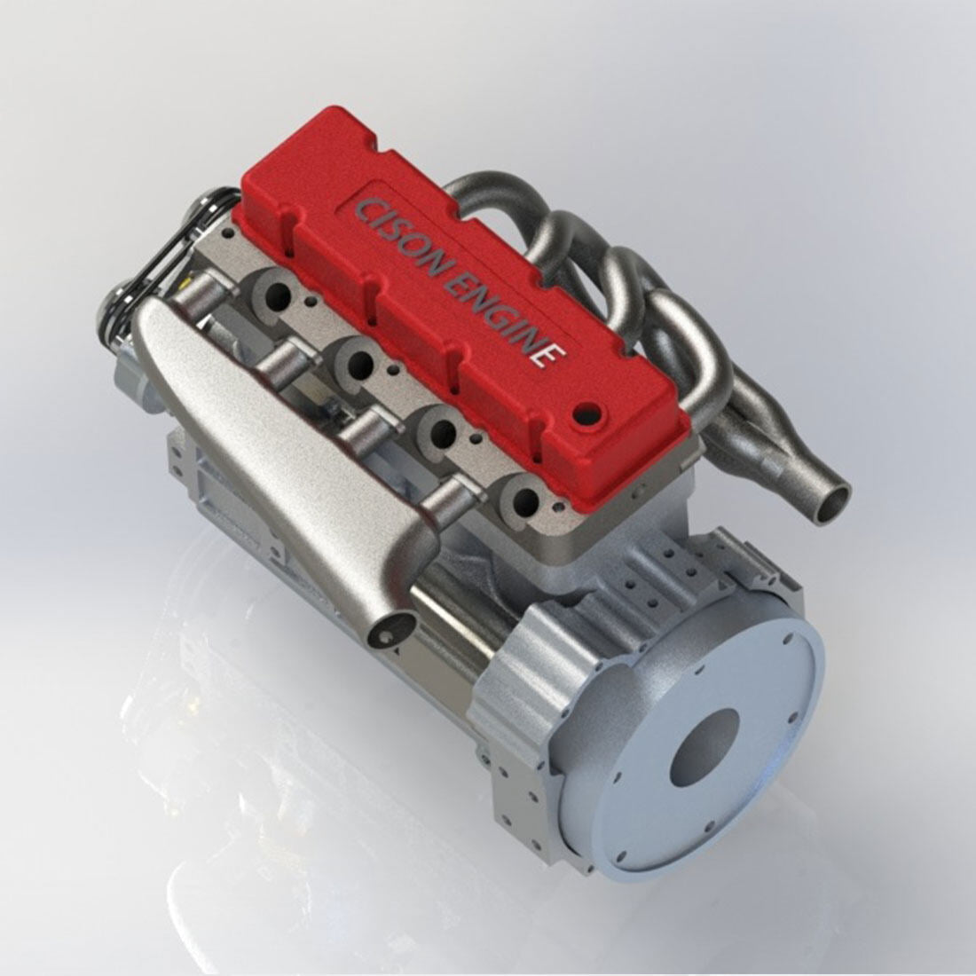 CISON L4-175 17.5cc Mini OHV Inline Four-cylinder Four-Stroke Water-Cooled L4 Gasoline Engine Model for RC Cars Ships(ASSEMBLED) - Image 9