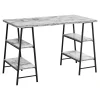 UrbanPro Computer Desk Home Office Laptop 48L Work Metal White Marble Look
